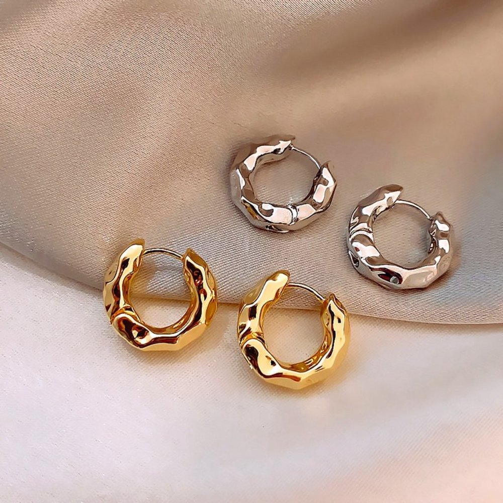 GOLICC Gold Round Earrings